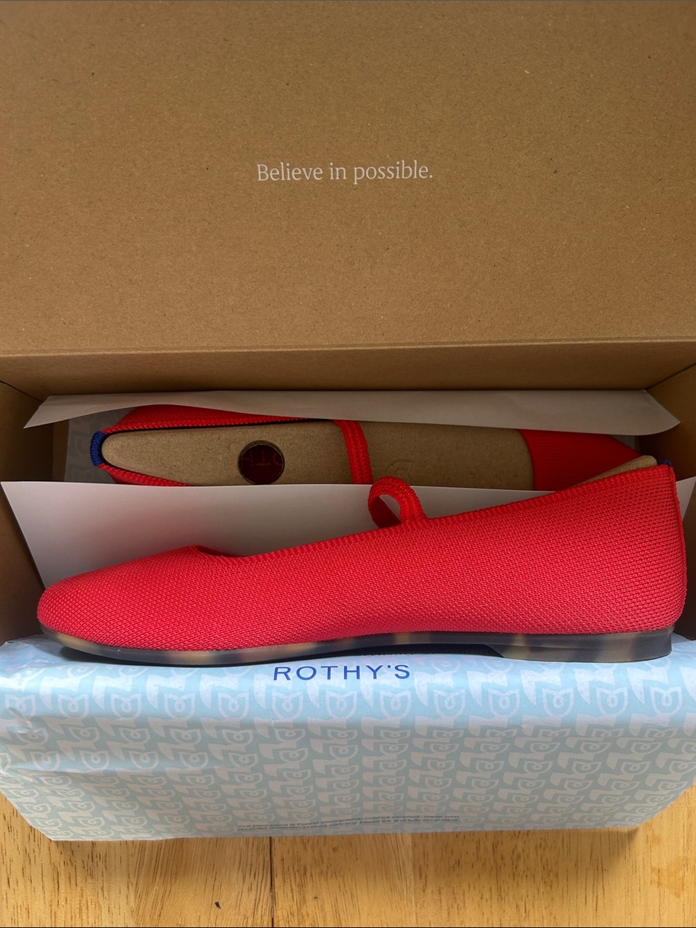 Rothy's The Max Square Red Mary Jane - Sz 8, but fits like a 7! - Picture 5 of 5